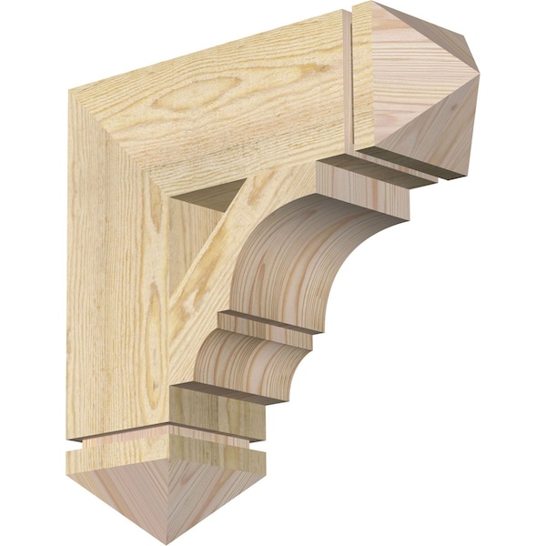 Ekena Millwork Balboa Arts & Crafts Rough Sawn Bracket, Douglas Fir, 6"W x 20"D x 20"H BKT06X20X20BOA03RDF - main